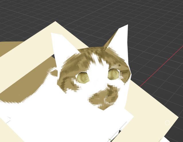 WIP: low poly cat with some rough texture work.