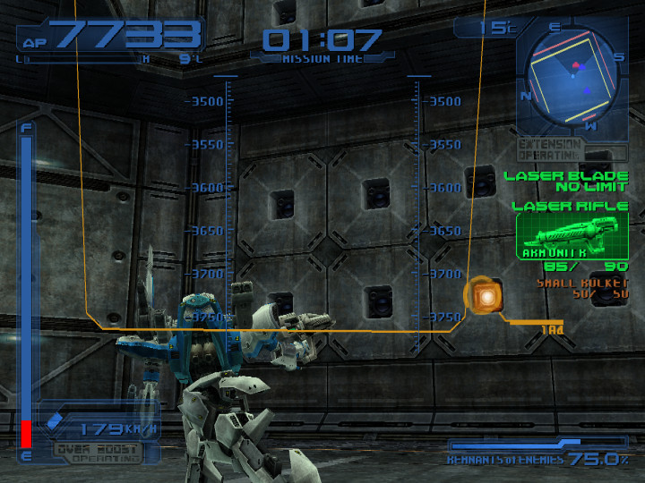 Piloting a light mech in Armored Core 3